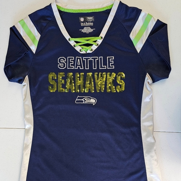 NFL Seattle Seahawks Womens Medium Shirt - Blue and Green - Picture 1 of 7